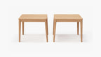 Table d'appoint d'extérieur en teck, lot de 2