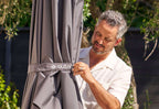 Parasol d'extérieur en aluminium de qualité marine