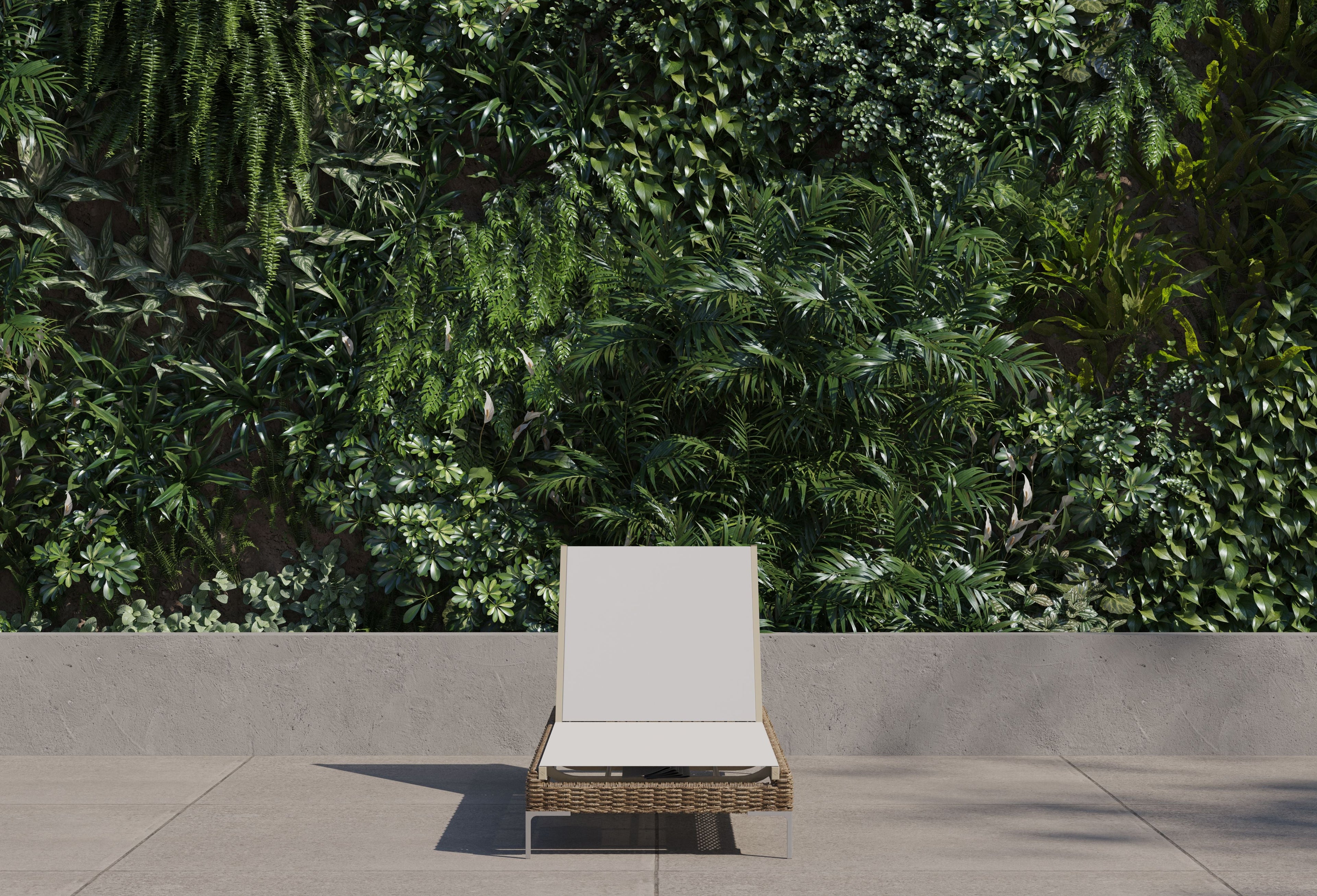 Chaise longue d'extérieur en osier Core