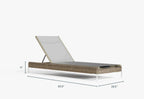 Chaise longue d'extérieur en osier Core