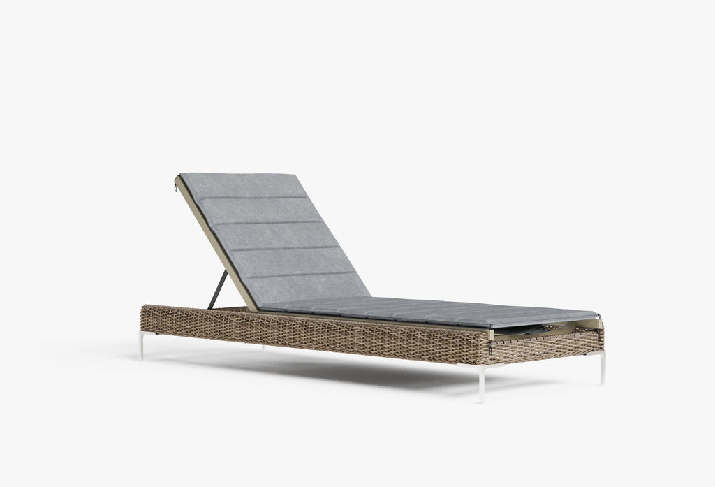 Coussin de chaise longue en aluminium ou en osier