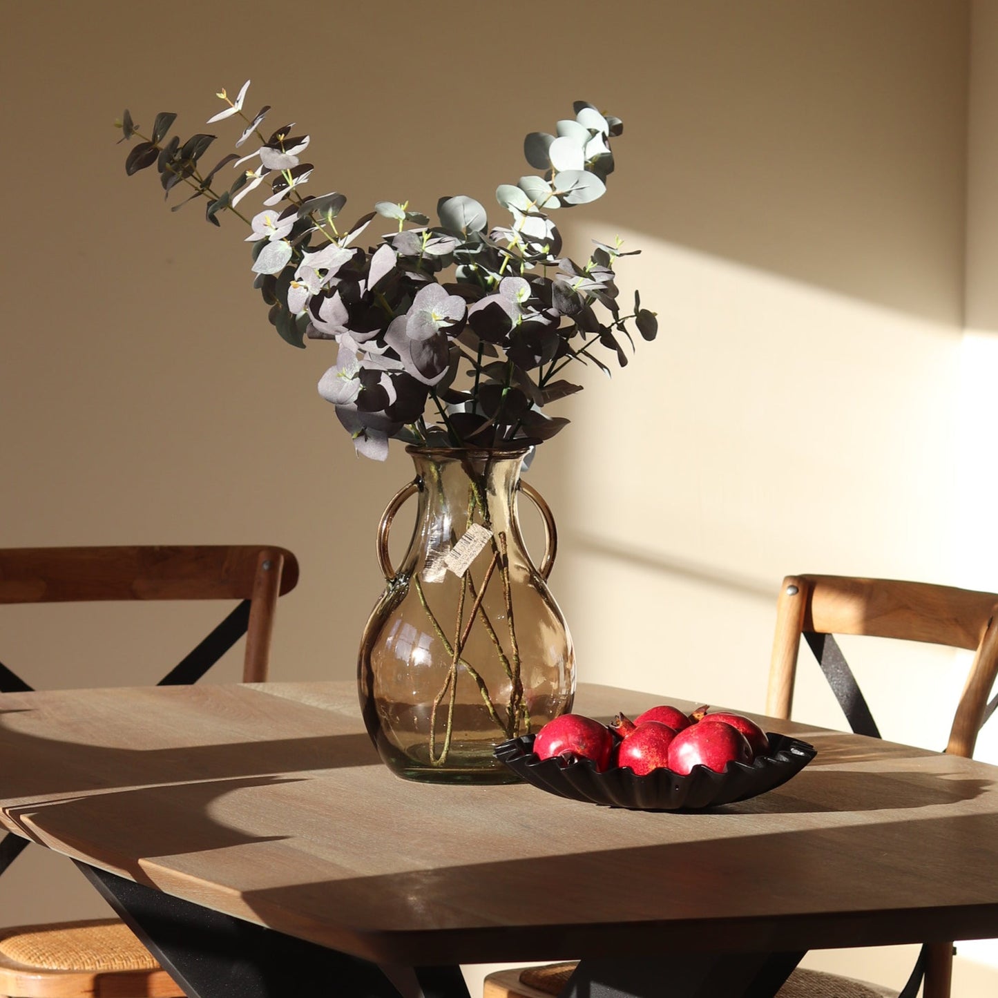 Vase Sadie en verre beige