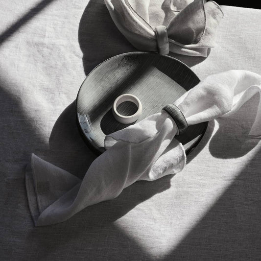 Ronds de serviette turquoise, lot de 6