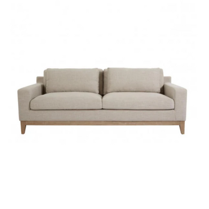 Canapé Leon - Canapé 3 places en lin avec garnissage en plumes et coussins amovibles