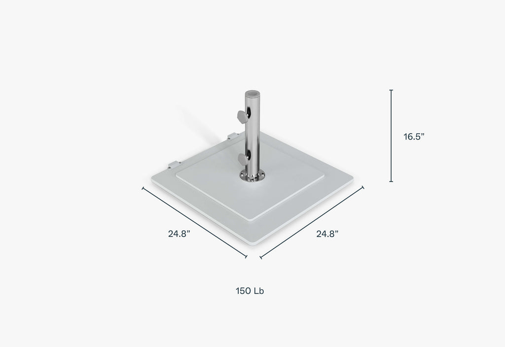 Base de parasol robuste en acier galvanisé (150 lb)