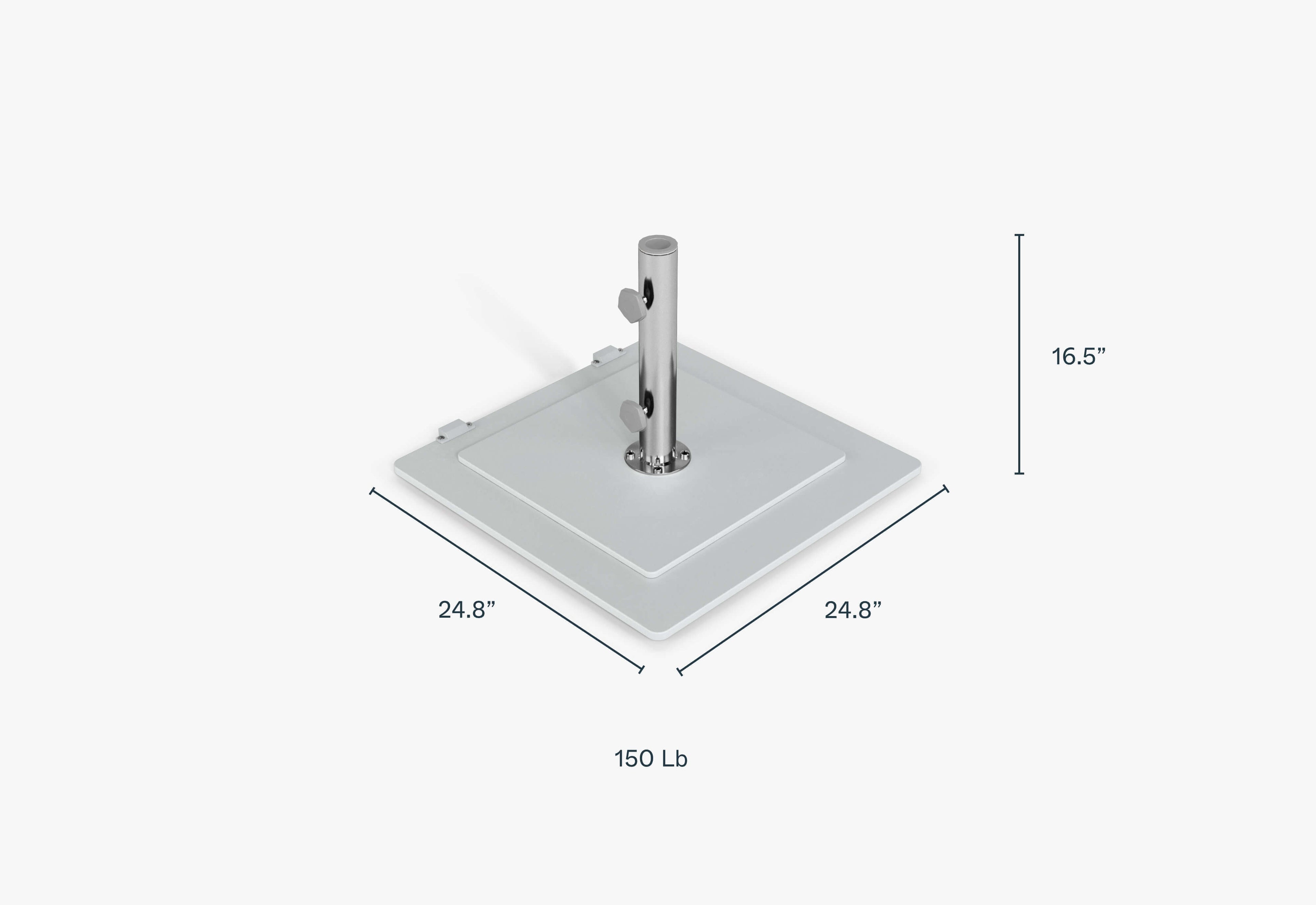 Base de parasol robuste en acier galvanisé (150 lb)